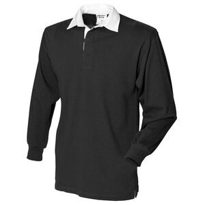 Front Row Mens Long Sleeve Sports Rugby Cotton Polo Shirt /T-Shirt/Top Szs S-3XL
